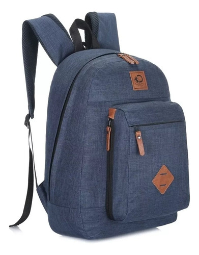 Mochila Discovery Porta Notebook Reforzada 18 Pulgadas Color Azul Gaspeada 14438