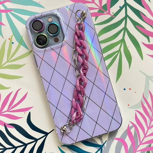 Funda Diseño Rombo Con Cadena Para iPhone 11 Pro Max 