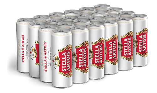 Cerveza Stella Artois Silver Lager Lata 355 ml 6 Unidades 4 Packs