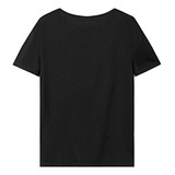 Camiseta Para Mujer Verano Casual Suave Trajes Ropa Cuello