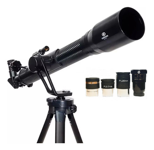 Telescopio Refrator Greika 70070 + Oculares 4mm  9,6mm  26mm