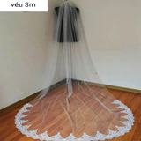 Veu De Noiva Long Lace Mantilla 3mt Comb Ready Delivery