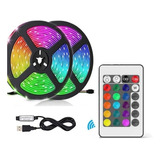 Tira De Luz Led Usb 16 Rgb 4m Con Mando A Distancia