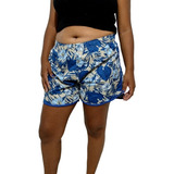 Short Feminino Bermuda Plus Size De Elástico Moda Praia