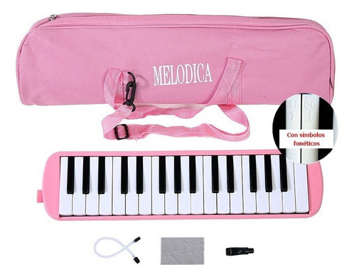 Melodica De 32 Teclas Estuche De Tela Suave Varios Colores 1