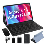 2024 Newest Tablet 10 Pulgadas Android 13 16gb Ram+128gb Rom (1tb Tf) Memoria Flash Ufs, 8-cores 2.0ghz, Wifi 5g, Gps, Bluetooth 5.0, Gms, 13mp+5mp, Batería 8000mah, Con Funda, Teclado Y Ratón, Azul