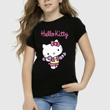 Polera Hello Kitty Mancuernas Tierna Gym Pesas Niño Niña