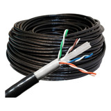 Cable Utp Cat 6 Cca Aleación Uso Exterior Cctv Red X 50 Mtr