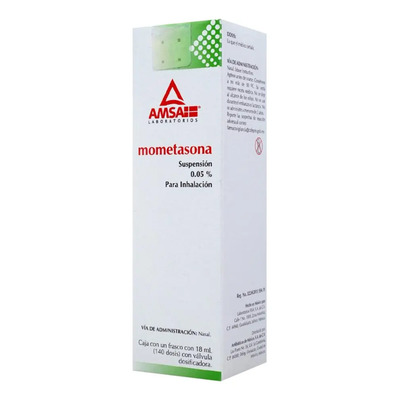 Mometasona Suspensión Nasal 0.05% Caja con Frasco de 18 mL Amsa | Envío gratis