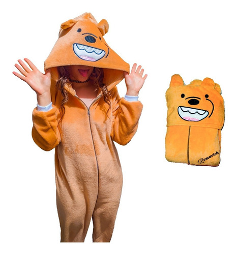 Kigurumi O Pijama Térmica Oso Escandaloso Pardo Adulto 