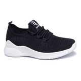 Tenis Negros Mujer Zapatos Moda Casuales Transpirable Urbano