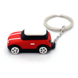 Llavero Auto Forma De Mini Cooper 3d De Silicona - Rojo