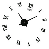 Reloj De Pared Silencioso 3d Moderno De Acrílico Negro Autoa