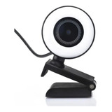 Webcam 1080p Camara Web Cam Full Hd 1080 Microfono Aro Led