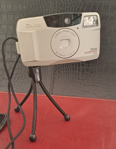 Câmera Canon Prima Zoom Shot Usado Analogica + Tripe De 12cm