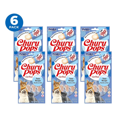 Premio Churu Gato Pops Atún, Cremoso,6 Paquetes Con 4 Tubos | Meses sin interés