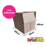 Caja Cartón Embalaje 50x40x40 Mudanza Reforzada X10