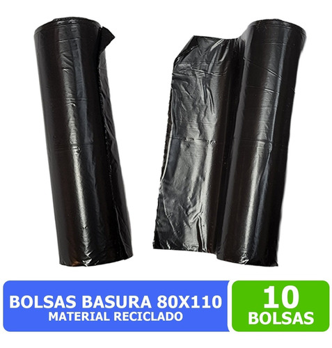 Bolsas Basura Material Reciclado 80x110 - 10 Unidades 