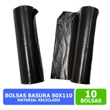 Bolsas Basura Material Reciclado 80x110 - 10 Unidades 