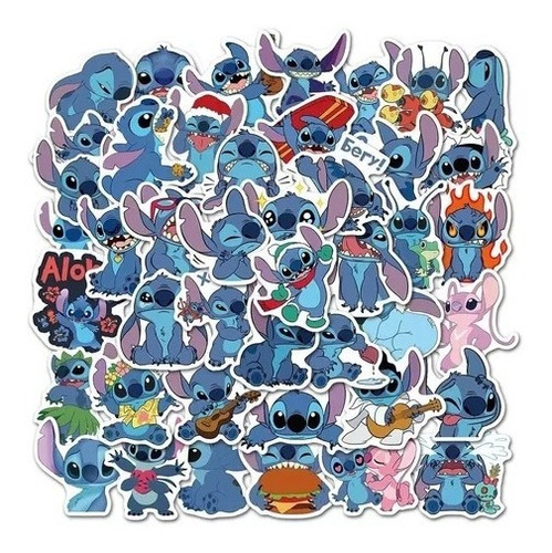 50 Stickers Lilo Y Stitch Pegatinas Envio Rapido