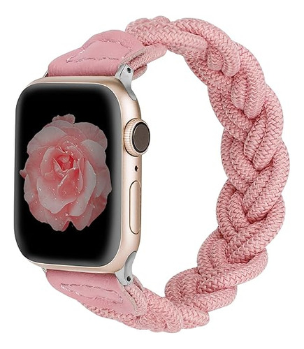 Malla Trenzada Elastica Para Apple Watch 38/40/41mm L Pink