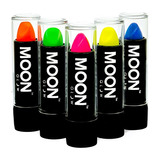 Barra De Labios Neon Uv 5 Colores - Brilla Bajo Luz Negra Uv