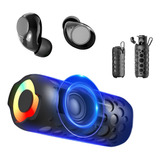 Audífonos Inalámbricos Bluetooth Rgb Con Bocina Exterior