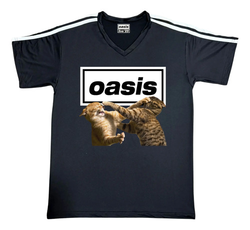 Playera Negra Oasis Live25 Tour Liam & Noel Gallagher Unisex