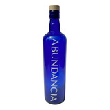 Botella De Vidrio Azul C/ Corcho Agua Solarizada, 14 Diseños
