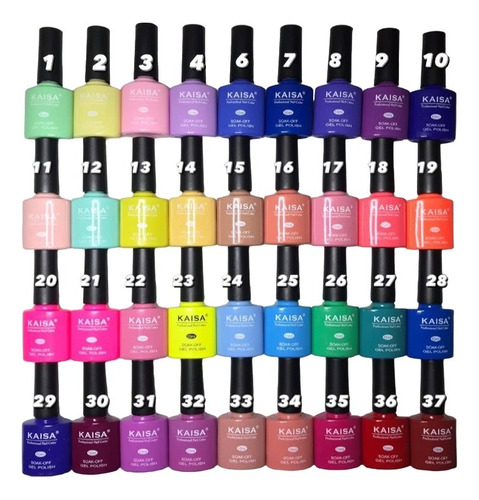 Kit 20 Esmaltes Gel 10ml Kaisa Unhas Uv Led Envio Já