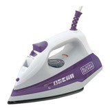 Ferro De Passar Roupa Black Decker Com Vaporizador Base Antiaderente Branco E Roxo Modelo Fx1000 110v