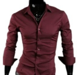 Camisa Lisa Entallada Slim Fit Elastizada Hombre Beyourself 