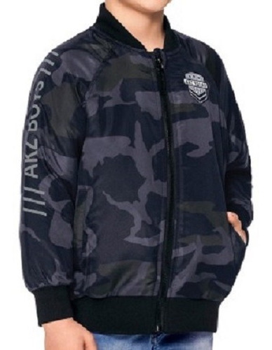 Jaqueta Masculina Infantil Alakazoo! Camuflada