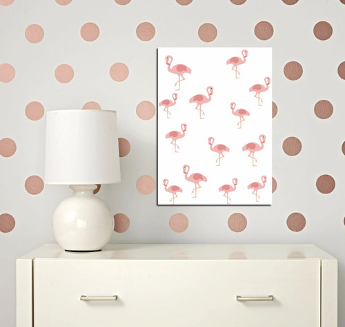 Vinilo Decorativo 40x60cm Flamencos Rosa Pin Up Aves