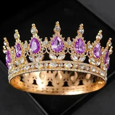Corona Brillante De Novia Con Flores Para Pastel