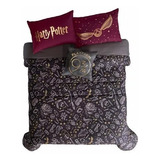 Edredón Negro Harry Potter King Size +accesorios Vianney