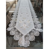 Trilho De Mesa 40x180cm Guipir Bordado Caminho Croche Renda