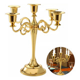 5arm Candelabro Portavelas De Metal Para Bodas/cenas/fiestas