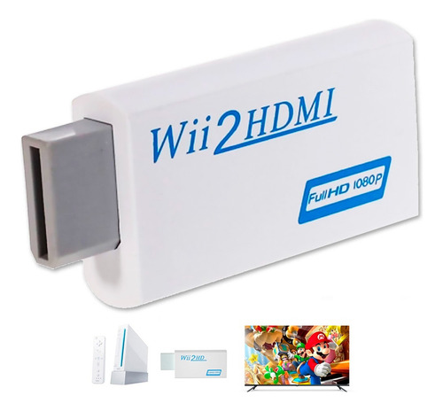 Wii2hdmi - Adaptador Conversor Hdmi Para Wii Full Hd Tv Lcd