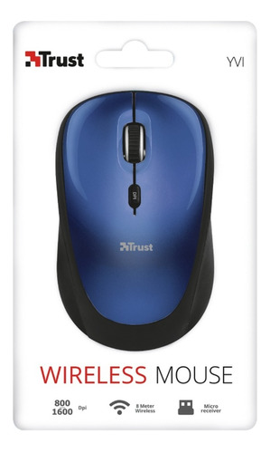 Mouse Yvi Azul Inalámbrico Trust Soy Gamer 