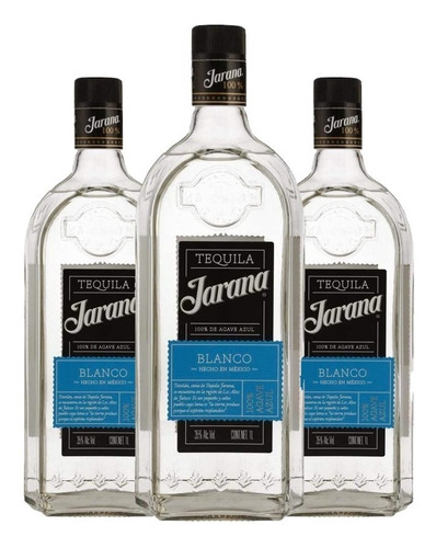 Pack De 3 Piezas De Tequila Jarana Blanco 1000 Ml