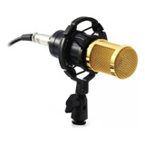 Microfono Profesional Youtube Estudio Video Condenser Daikon Color Dorado