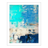 Cuadro Abstracto Turquesa Y Azul 60x83 Cm Mycarte
