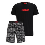 Pijama Hugo Para Hombre De Algodón Elástico Con Logo