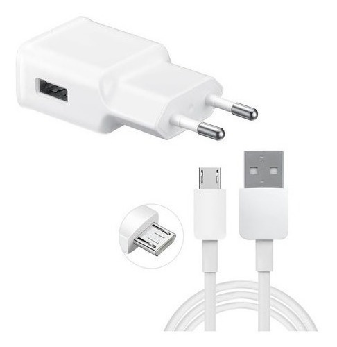 Cargador Micro Usb 2.0 A Carga Normal Incluye Cable De 1m