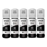 Kit De 5 Botellas De Tinta Epson T544 Al Negro 65ml Oem