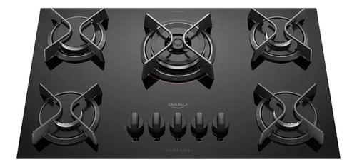 Cooktop Supreme 5 Bocas Mesa De Vidro E Tripla Chama Dako