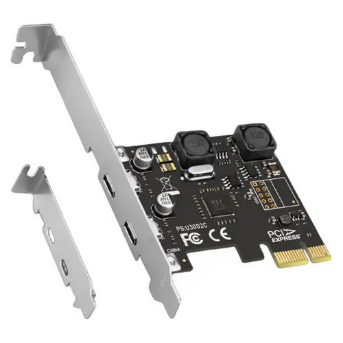 Placa De Expansão Pci-e Usb C Tipo C 3.1 Gen1 2 Portas