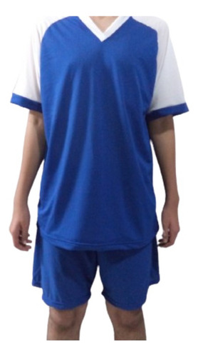 Jogo 20 Camisas Futebol C/número, Azul/branco (só Camisas).