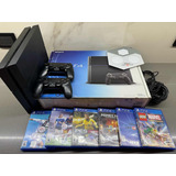 Ps 4 + 2 Joysticks + Juegos Impecable